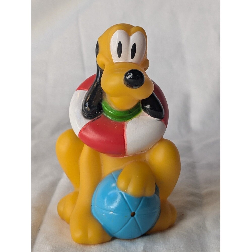 Disney 4" Tall PLUTO PVC Figure Beach Ball Mickey Mouse Friends Toy Mattel 2015